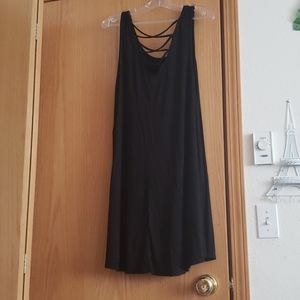 Black vanity A-line trapeze with laced back detail